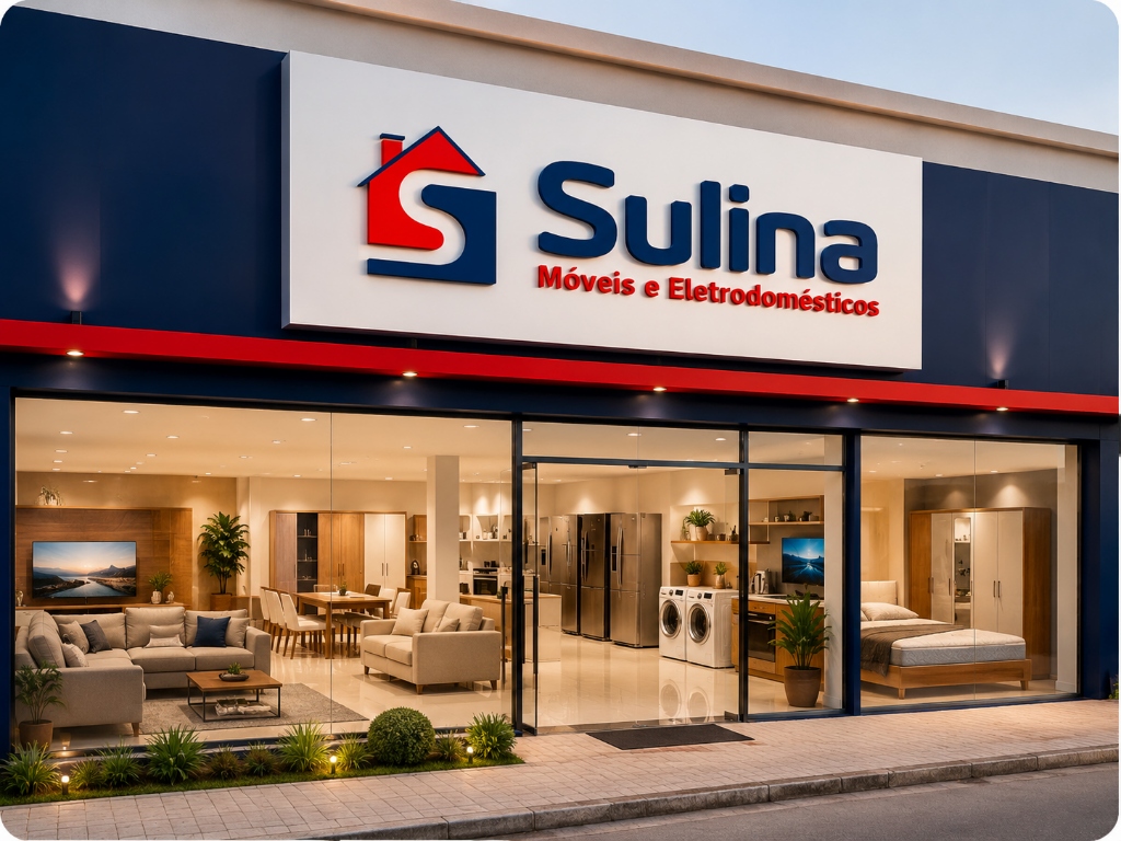 Fachada ou mostruário da Sulina Móveis